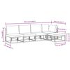 vidaXL Garten-Sofa-Set mit Kissen 5 pcs Schwarz Aluminium