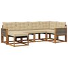 vidaXL Outdoor-Sofagarnitur mit Kissen 6 pcs Natur und Beige