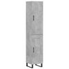 vidaXL Highboard Betongrau 34,5x34x180 cm Holzwerkstoff