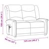 vidaXL 2-Sitzer Massagesessel Taupe Mikrofaser-Gewebe