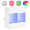 vidaXL TV-Wandschrank mit LED-Leuchten Wei&szlig; 58,5x30x60,5 cm