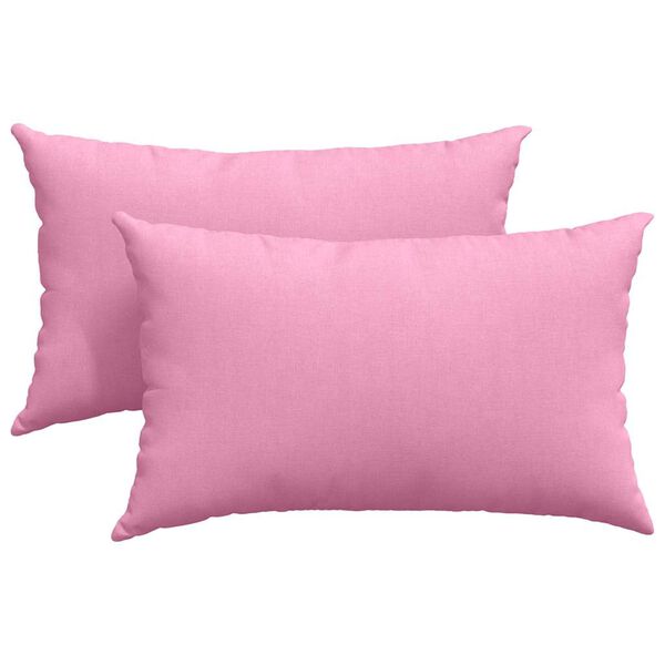 vidaXL Sofakissen 2 Stück Rosa 50 x 30 cm Stoff