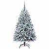 vidaXL K&uuml;nstlicher Weihnachtsbaum Gr&uuml;n und Wei&szlig; 150 cm PVC und Metall