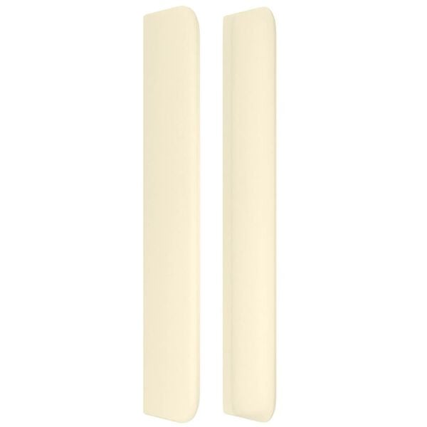 vidaXL Kopfteil mit Ohren Creme 183x16x118/128 cm Kunstleder