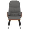 vidaXL Relaxsessel mit Hocker Hellgrau Stoff