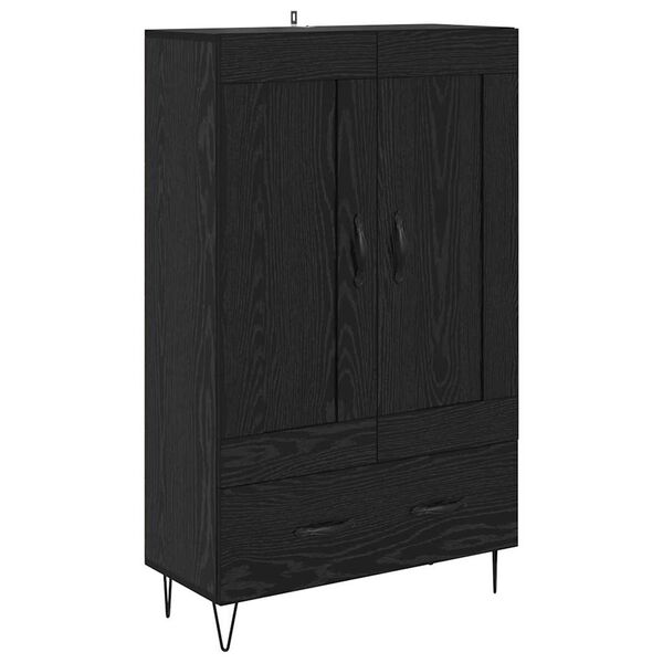 vidaXL Highboard Schwarz Eichen-Optik 69,5 x 31 x 115 cm Holzwerkstoff