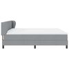 vidaXL Boxspringbett mit Matratze Hellgrau 200 x 200 cm Stoff