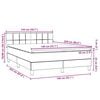vidaXL Boxspringbett mit Matratze Dunkelgrau 140x220 cm Samt