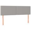 vidaXL Boxspringbett mit Matratze & LED Hellgrau 140x190 cm Stoff