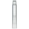 vidaXL Gabionen mit Hochbogen 4 Stk. 400x30x160/180cm Verzinktes Eisen