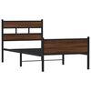vidaXL Bettgestell ohne Matratze Braun Eiche 90x190 cm Holzwerkstoff