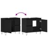 vidaXL Waschbeckenschrank mit Tür Schwarz Eichen-Optik 65 x 33 x 60 cm