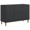 vidaXL Sideboard Schwarz 89 x 34,5 x 60 cm Holzwerkstoff