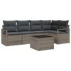 vidaXL Gartensofa-set 6 stk. Hellgrau Poly-Rattan