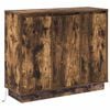 vidaXL LED-Sideboard Ger&auml;ucherte Eiche 90 x 32 x 75 cm Holzwerkstoff
