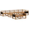 vidaXL Outdoor-Sofagarnitur 9 pcs Natur Massivholz Akazie