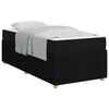 vidaXL Bettrahmen Schwarz 90 x 190 cm Stoff