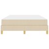 vidaXL Boxspringbett mit Matratze Creme 160 x 200 cm Stoff