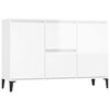 vidaXL Sideboard Hochglanz-Wei&szlig; 102x35x70 cm Holzwerkstoff