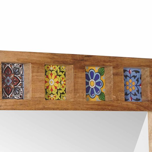 vidaXL Badezimmer Spiegel Natur 50 x 70 x 3 cm Massivholz Mango