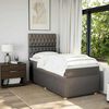 vidaXL Boxspringbett mit Matratze Taupe 90x190 cm Stoff