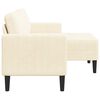 vidaXL 2-Sitzer-Sofa mit Chaiselongue L-Form Creme 125 cm Leinen