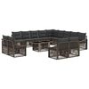 vidaXL Gartensofa-set 14 stk. Grau und Dunkelgrau 100 x 55 x 73 cm