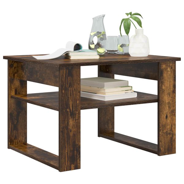 vidaXL Couchtisch Ger&auml;ucherte Eiche 64 x 54 x 44 cm Holzwerkstoff