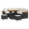vidaXL Gartensofa-set 8 pcs Schwarz Poly-Rattan