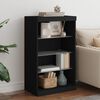 vidaXL Sideboard mit LED-Leuchten Schwarz 60,5x37x100 cm
