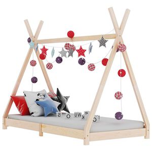 vidaXL Kinder-Bettgestell Massivholz Kiefer 80 x 160 cm