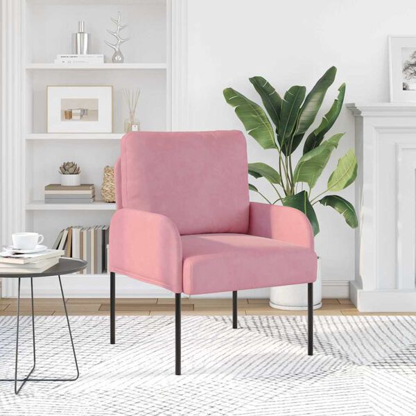 vidaXL Sofas mit Kissen 55cm Rosa Sperrholz