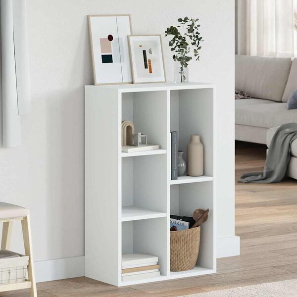 vidaXL B&uuml;cherregal/Sideboard Wei&szlig; 50x25x80 cm Holzwerkstoff
