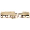 vidaXL Outdoor-Sofagarnitur 6 stk. Wei&szlig; und Beige