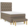 vidaXL Boxspringbett mit Matratze Taupe 80x200 cm Stoff