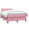 vidaXL Boxspringbett mit Matratze Rosa 120x210 cm Samt
