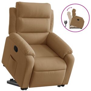 vidaXL Relaxsessel mit Aufstehhilfe Braun Samt