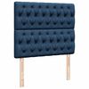 vidaXL Ottoman-Bett mit Matratze & LEDs Blau 120x190 cm Stoff