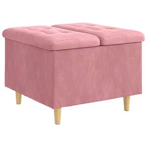 vidaXL Ottoman mit Stauraum Rosa 60 x 60 x 45 cm Samt