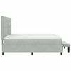 vidaXL Boxspringbett mit Matratze Hellgrau 200 x 200 cm Samt