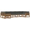 vidaXL Outdoor-Sofagarnitur 7 Stk. Natur und Anthrazit