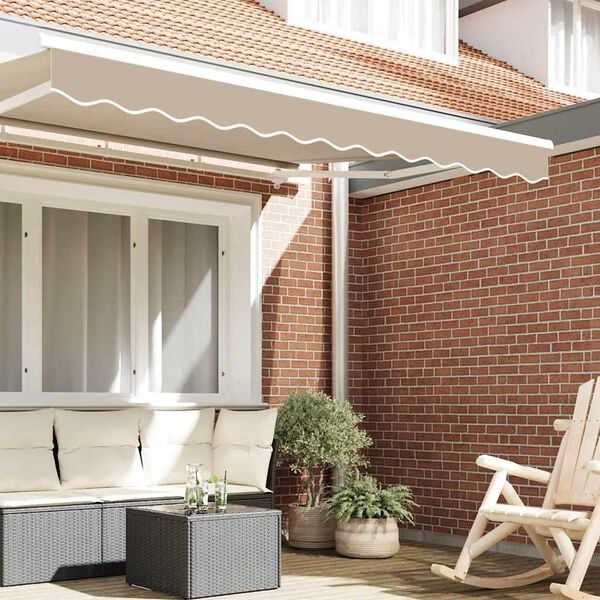 vidaXL Markisenvolant Beige 580 x 20 cm Segeltuch