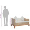 vidaXL 3-tlg. Sofagarnitur mit Auflagen Natur Rattan