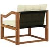 vidaXL Outdoor-Sofagarnitur Massives Akazienholz und Textilene Natur