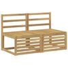 vidaXL 2 St&uuml;ck Outdoor Mittelsofa Massivholz Akazie Wei&szlig;