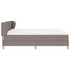 vidaXL Boxspringbett mit Matratze Taupe 180 x 200 cm Stoff