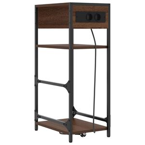 vidaXL Nachttisch Braun Eichen-Optik 40 x 27 x 76 cm Holzwerkstoff