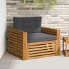 vidaXL Outdoor-Sofagarnitur Massives Akazienholz und Polyester Natur