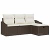 vidaXL Sofa Set 4 stk. Braun Poly-Rattan