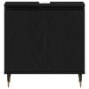 vidaXL Badezimmerm&ouml;bel-Set 3 pcs Schwarz Eichen-Optik 30 x 30 x 190 cm